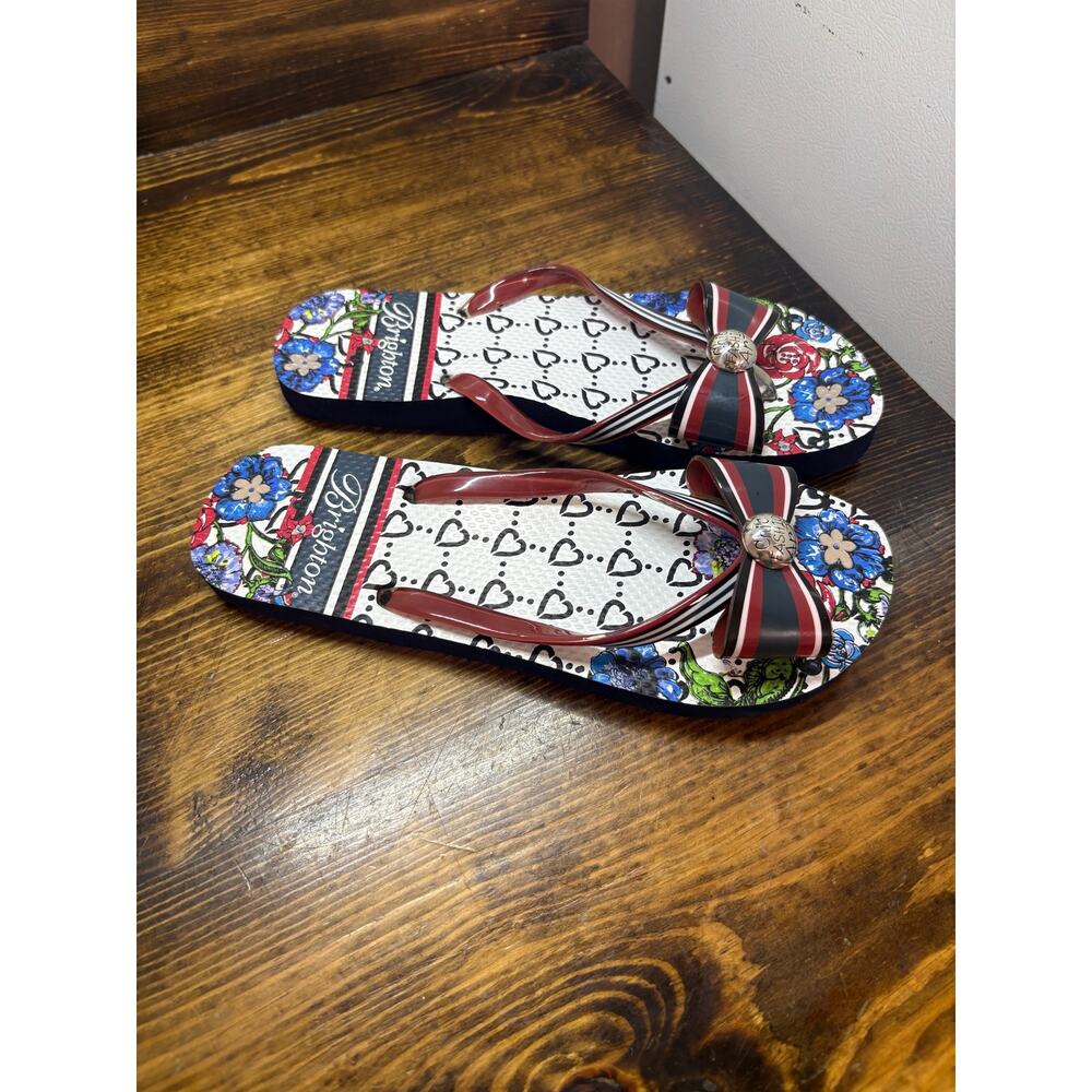 Brighton Blue Flip Flops Size 8